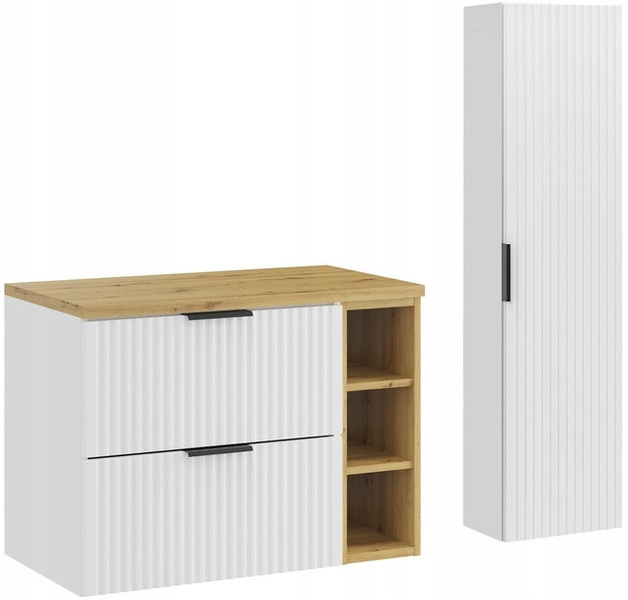 Blat łazienkowy 80cm, Meble łazienkowe DĄB ARTISAN