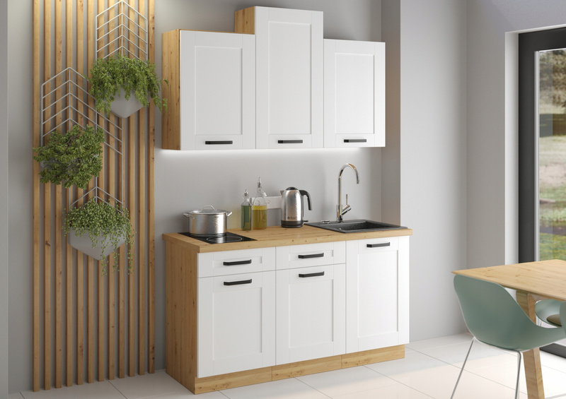 Front do zmywarki LUNA ZM 713 x 596 BIAŁY MAT / DĄB ARTISAN