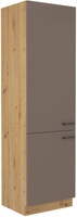 Szafka kuchenna wysoka, słupek 60 DK-210 2F TRUFFLE GREY, DĄB ARTISAN, Meble Kuchenne BOLONIA