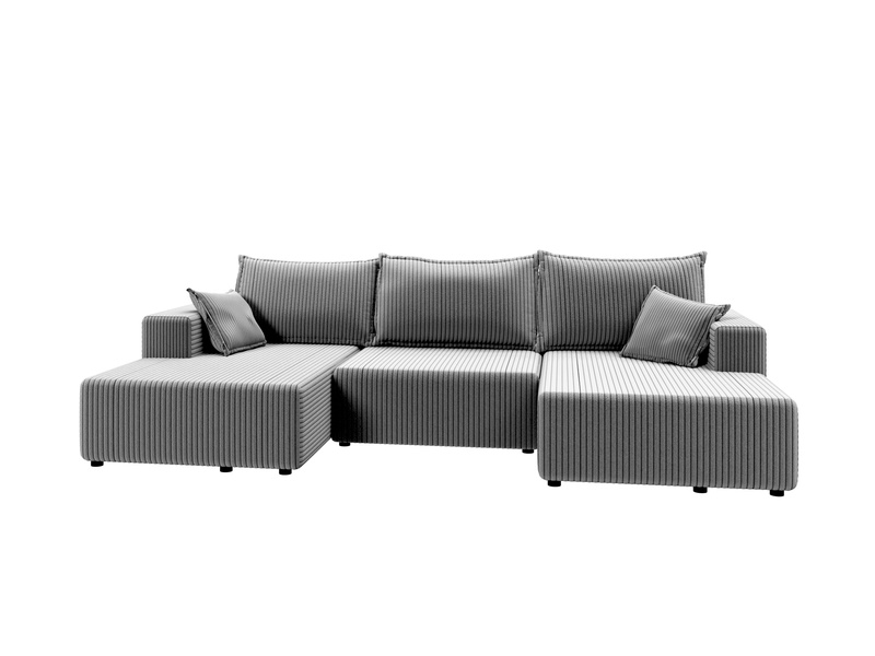 Narożnik z Funkcją Spania SOFT U 333 cm, Rozkładany, Pojemnik, Rogówka