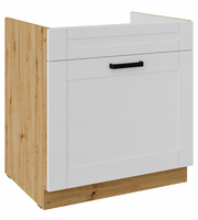 Szafka kuchenna dolna LUNA 80 ZL 1S BB BIAŁY MAT/DĄB ARTISAN