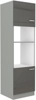 Szafka kuchenna słupek GREY 60 DPM-210 2F SZARY POŁYSK / SZARY PLATYNOWY