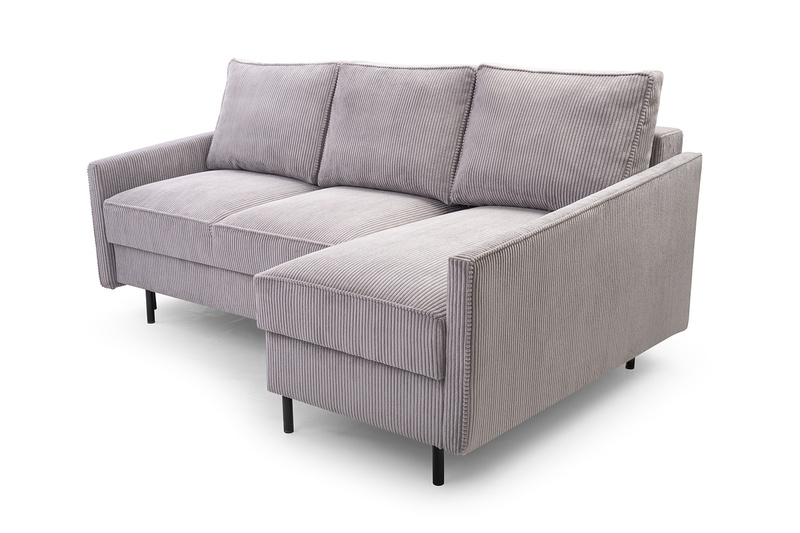 Narożnik z funkcją spania ROBIN 220 cm, Rozkładany, Pojemnik, Rogówka