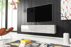 Szafka RTV Lowboard D 140cm BIAŁY / BIAŁY POŁYSK