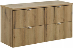 Zestaw meblowy 120cm, blat, szuflady, Meble łazienkowe NOVA Dąb Coast Evoke