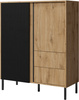Komoda MIA 1 100cm, szuflady, Dąb Odwieczny / Czarny