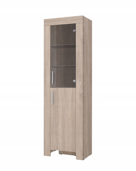 Witryna CEZAR 6P, Witryna 60cm, Meble do Salonu CEZAR, LED, Biała