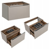 Meble łazienkowe SANTA FE TAUPE 80, Umywalka, Szafka z Lustrem, LED, Taupe