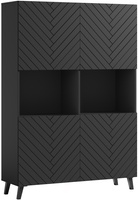 Witryna PHUKET 120x160 Czarny Grafit Jodełka