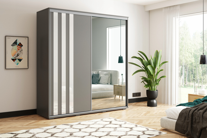 Szafa przesuwna A8 150 / 245 / 62 lustro, różne kolory i rozmiary