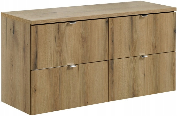 Zestaw meblowy 120cm, blat, szuflady, Meble łazienkowe NOVA Dąb Coast Evoke
