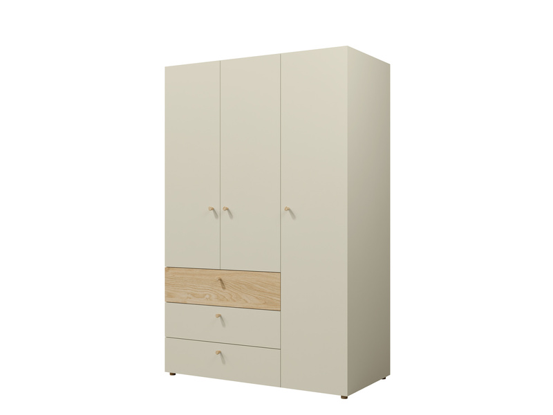 Szafa Trzydrzwiowa YUKI 120cm z szufladami 1, Meble Młodzieżowe