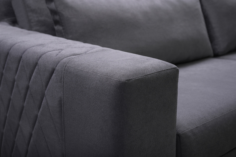 Duży Nowoczesny Narożnik do salonu CORNET 314 cm, Rogówka