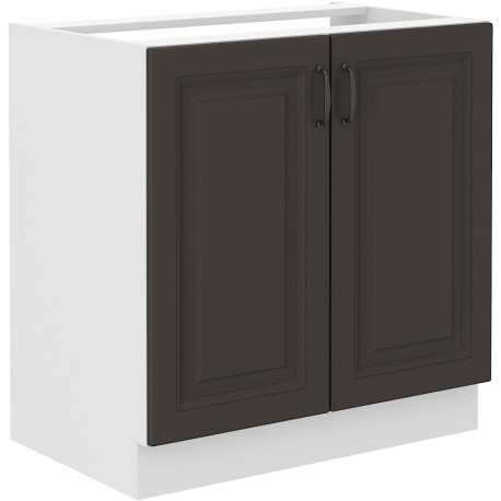 Szafka kuchenna dolna STILO 80 ZL 2F BB GRAFIT MAT/BIAŁY MAT