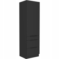 Szafka kuchenna słupek SIENA 60 DKS-210 3S 1F CZARNY MAT