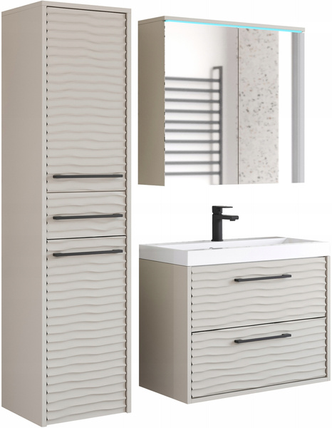 Meble łazienkowe Canada KASZMIROWY BEŻ FALA MDF