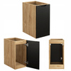 Meble łazienkowe LUXOR BLACK 90-2, Umywalka nablatowa, Dąb/Czarny, 2 KOLORY
