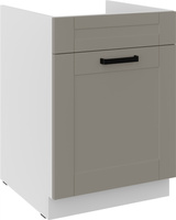 Szafka kuchenna dolna LUNA 60 ZL 1S BB CLAY GREY / BIAŁY MAT