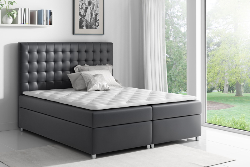 Łóżko Tapicerowane Kontynentalne ASTI 160x200 cm, Sprężyny, Pojemniki, Rozmiary