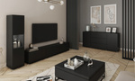 Meblościanka BERLIN Zestaw Mebli, Salon Czarny Grafit