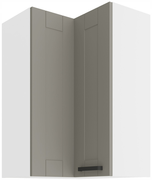 Szafka kuchenna górna narożna LUNA 60x60 GN-90 2F (90°) CLAY GREY/BIAŁY MAT