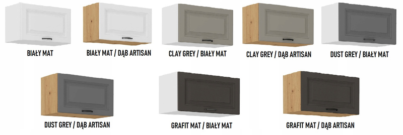 Szafka kuchenna górna STILO 60 GU-36 1F CLAYGREY/BIAŁY MAT