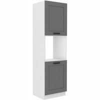 Szafka kuchenna słupek LUNA 60 DP-210 2F DUST GREY / BIAŁY MAT