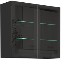 Szafka kuchenna górna SIENA 80 GS-72 2F CZARNY MAT