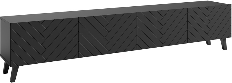 Szafka RTV PHUKET 190 Czarny Grafit Jodełka