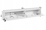 Szafka RTV PHUKET 190 Czarny Grafit Romby