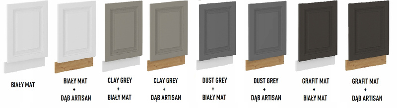 Front do zmywarki STILO ZM 570x596 DUSTGREY/BIAŁY MAT