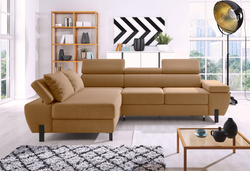 Narożnik z funkcją spania MOLINA S 277cm, Zagłówki, Pojemnik, Sprężyny