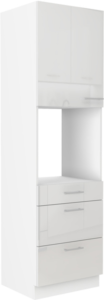 Szafka kuchenna LARA 60 DPS-210 3S 1F BIAŁY/GRAFIT POŁYSK