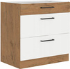 Szafka kuchenna dolna VIGO 80 D 3S BB DARK WOOD / DĄB LANCELOT