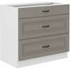 Szafka kuchenna dolna STILO 80 D 3S BB CLAYGREY/BIAŁY MAT