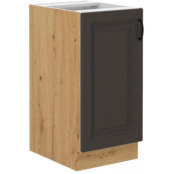 Szafka kuchenna dolna STILO 40 D 1F BB GRAFIT MAT/DĄB ARTISAN