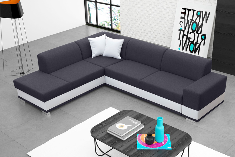 Narożnik z funkcją spania DARCO 285 cm, Rozkładany, Pojemnik, Rogówka