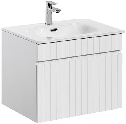 Zestaw meblowy 60cm z umywalką, Meble łazienkowe ICONIC Biały