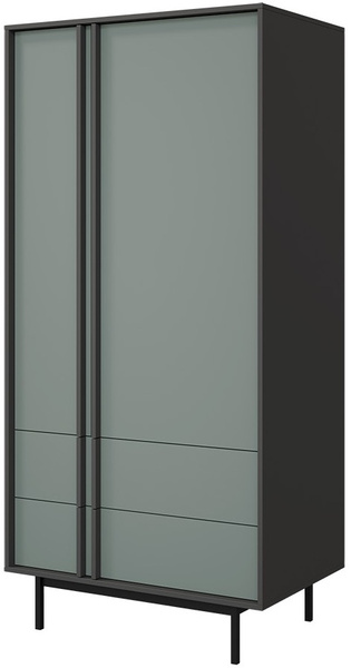 Szafa ALSY 1 93cm, Meble Pokojowe ALSY Antracyt / Beż Jasny