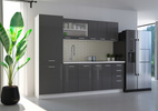 Szafka kuchenna SONIA 60 DK-202 2F SZARY POŁYSK/BIAŁY