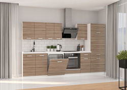 Meble kuchenne DAVE zestaw mebli DĄB TRUFLOWY/BIAŁY 300cm