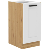 Szafka kuchenna dolna LUNA 40 D 1F BB BIAŁY MAT/DĄB ARTISAN