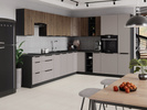 Front do zmywarki MONZA ZM 570 x 596 ORZECH OKAPI / CZARNY MAT