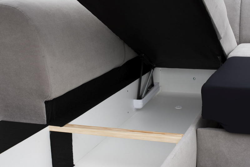 Narożnik z funkcją spania DIEGO 285 cm, Rozkładany, Pojemnik, Rogówka