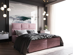 Łóżko tapicerowane, kontynentalne HUGO I 180x200 cm, Sprężyny, Pojemniki, Rozmiary