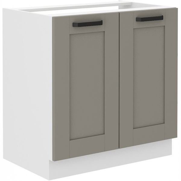 Meble kuchenne zestaw narożny LUNA CLAY GREY / BIAŁY kuchnia szafki