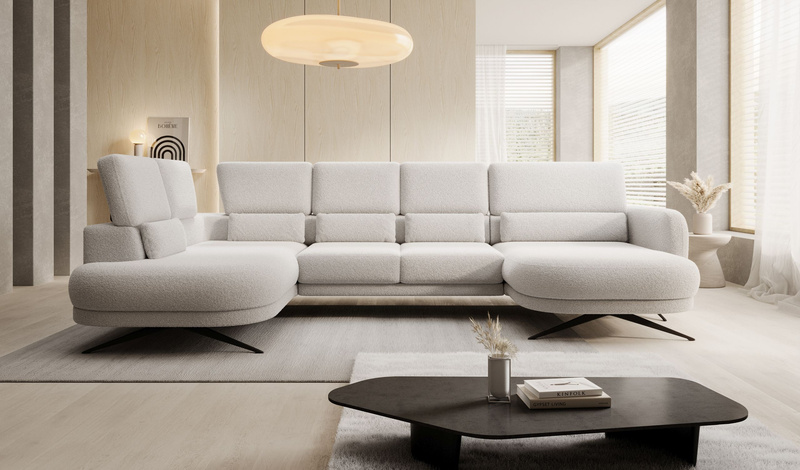 Narożnik ILUSIO XL 346 cm, Elektryczny wysuw siedziska, Regulacja Oparć