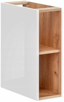 Szafka pod blat 20cm, Meble łazienkowe CAPRI Biały Połysk / Dąb Craft Złoty