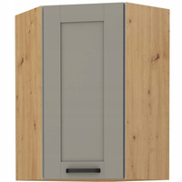 Szafka kuchenna górna LUNA 60x60 GN-90 (45°) 1F CLAY GREY / DĄB ARTISAN