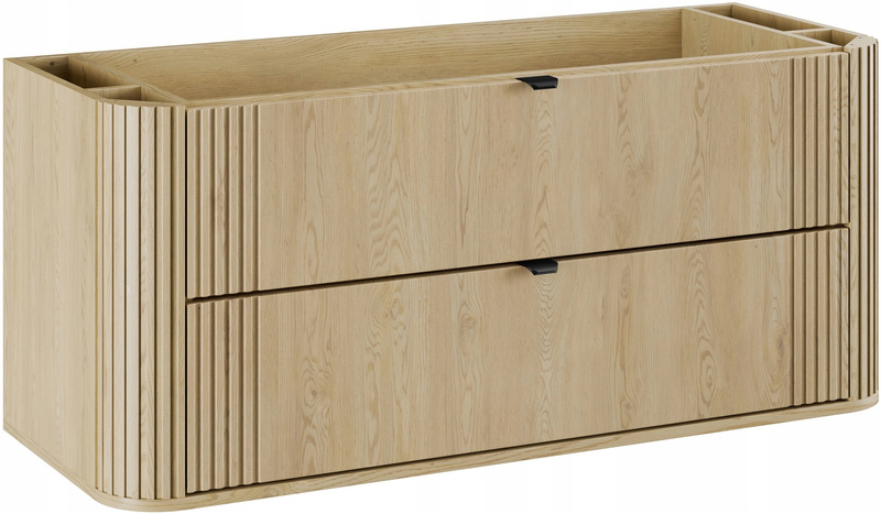Zestaw mebli 120cm z umywalką, słupek, Meble łazienkowe OVALIA Dąb Cremona